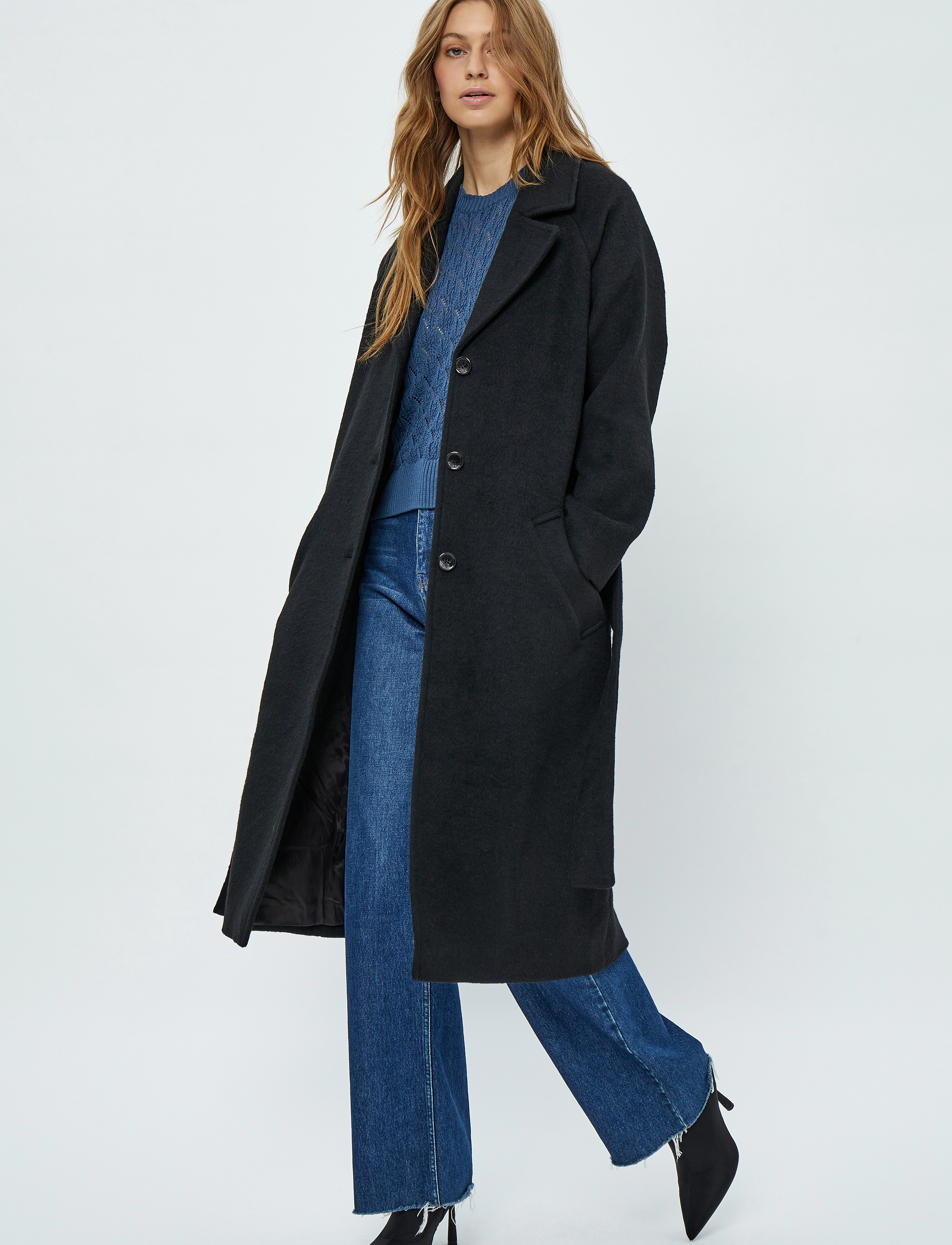 Minus - MSGloria Wool Belted Coat - sort - 4