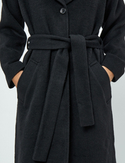 Minus - MSGloria Wool Belted Coat - pitkät talvitakit - sort - 5