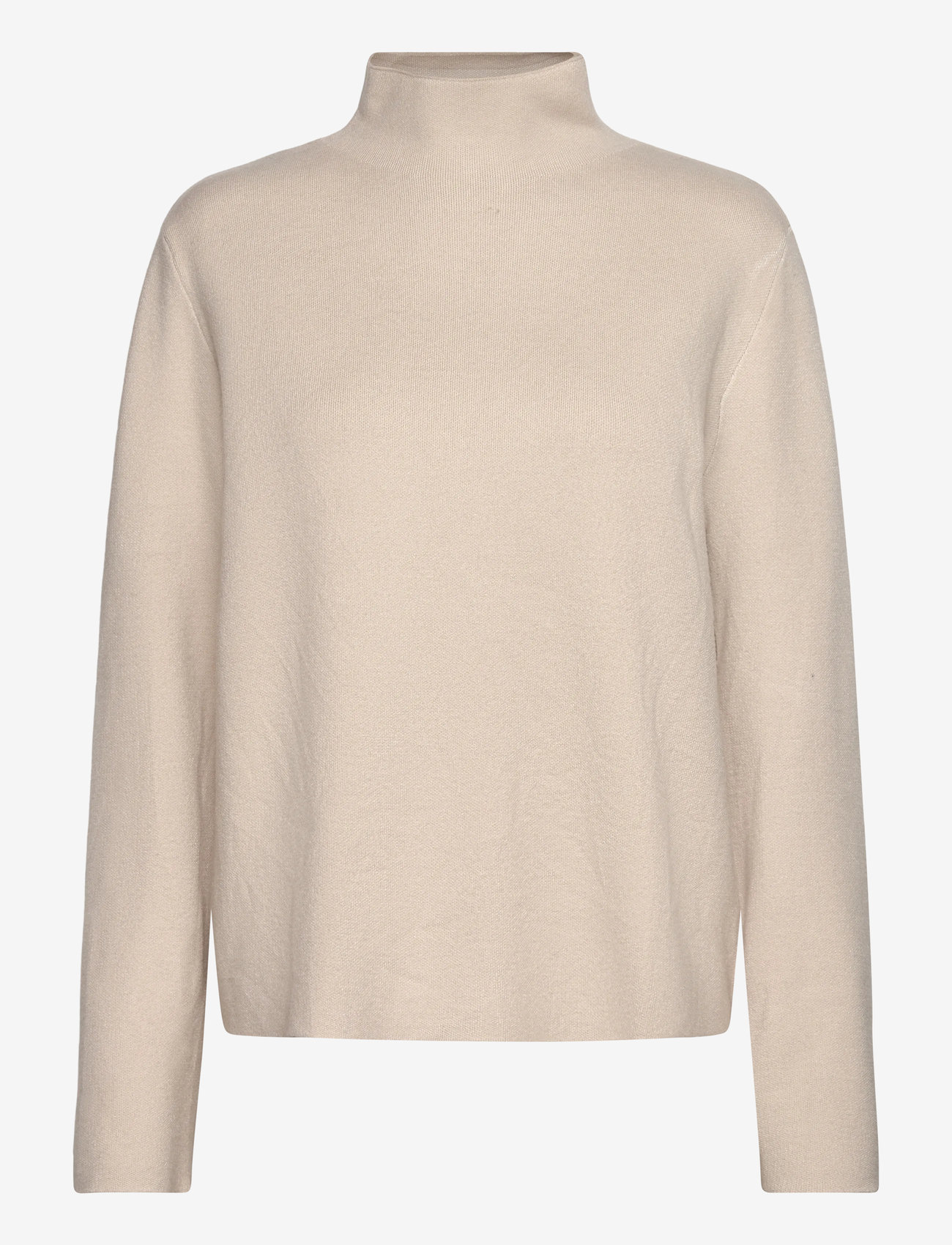 Minus - MSLupi High Neck Knit Pullover - sügisesed riided - light birch - 0