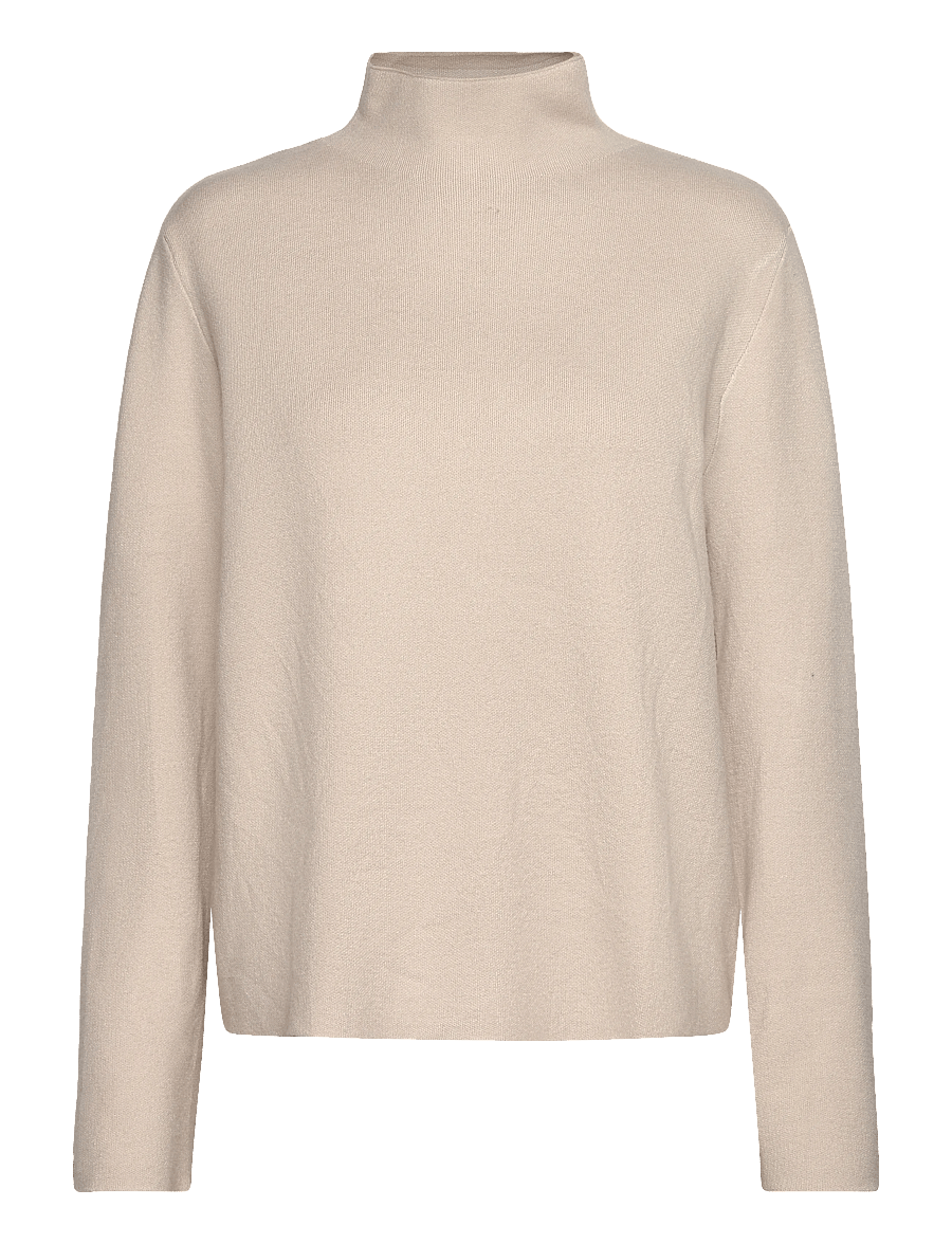 Minus - MSLupi High Neck Knit Pullover - polotröjor - light birch - 0