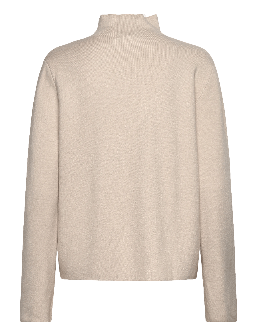 Minus - MSLupi High Neck Knit Pullover - polotröjor - light birch - 1