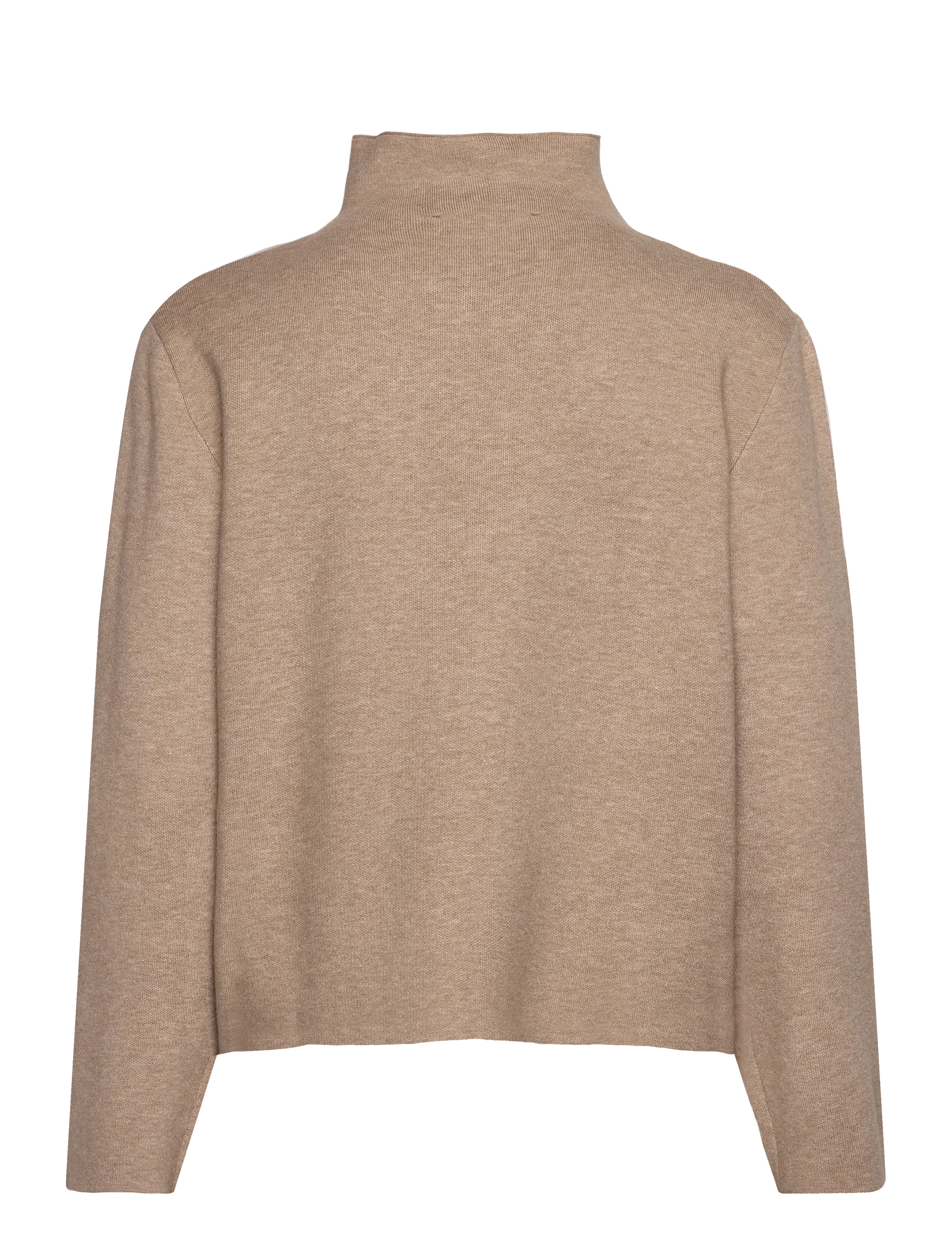 Minus - MSLupi High Neck Knit Pullover - kõrge kaelusega džemprid - string melange - 1