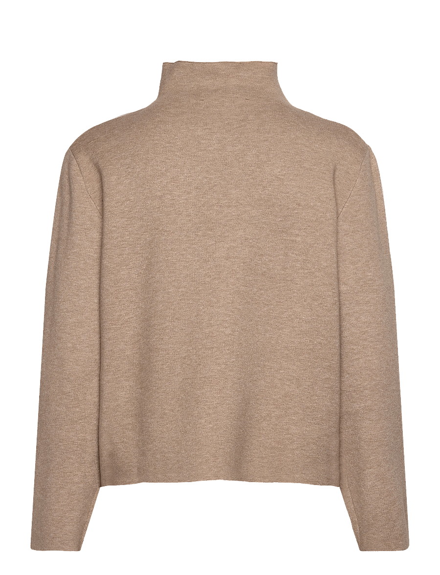 Minus - MSLupi High Neck Knit Pullover - turtlenecks - string melange - 1