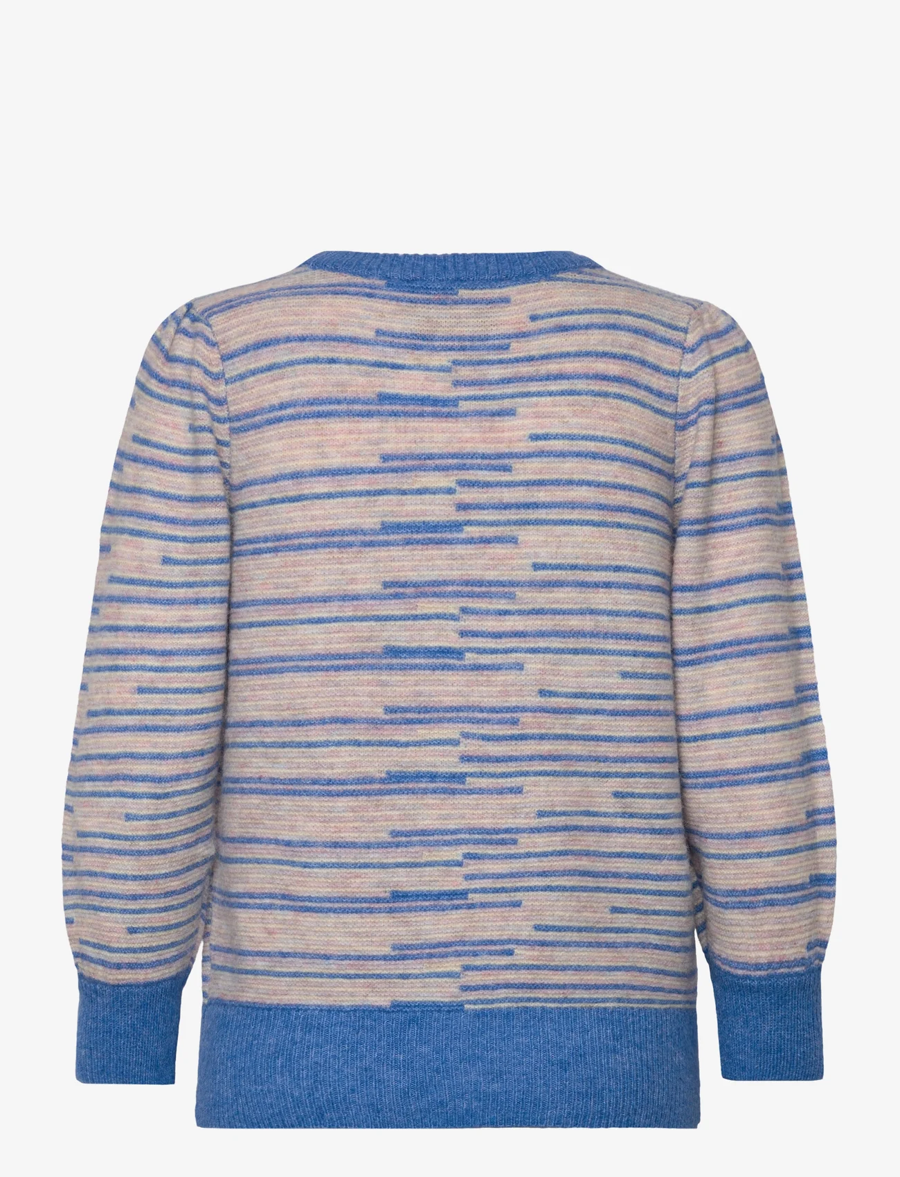 Minus - Marilou 3/4 Sleeve Knit Pullover - džemperi - dresden blue stripe - 1