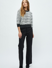 Minus - Marilou 3/4 Sleeve Knit Pullover - pullover - high-rise grey stripe - 4