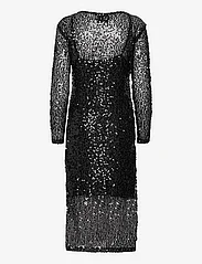 Minus - Mera Glitter Midi Dress - paljettklänningar - sort - 1