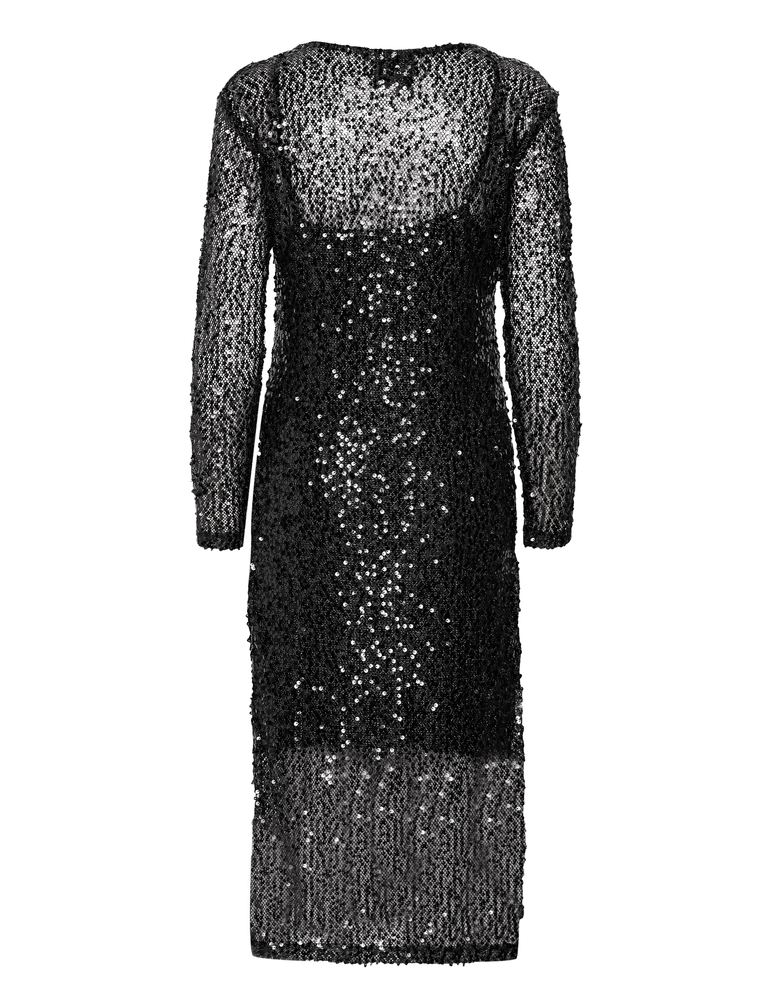 Minus - MSMera Glitter Midi Dress - pailletkjoler - sort - 2