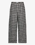 MSRenete High Waisted Wide Leg Pant - BLACK CHECKED
