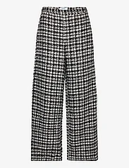 Minus - MSRenete High Waisted Wide Leg Pant - wide leg trousers - black checked - 0