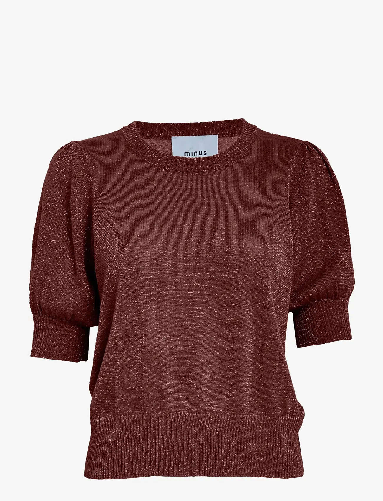 Minus - MSLiva Puff Sleeve Metallic Knit Pullover - pullover - andorra metal. - 0