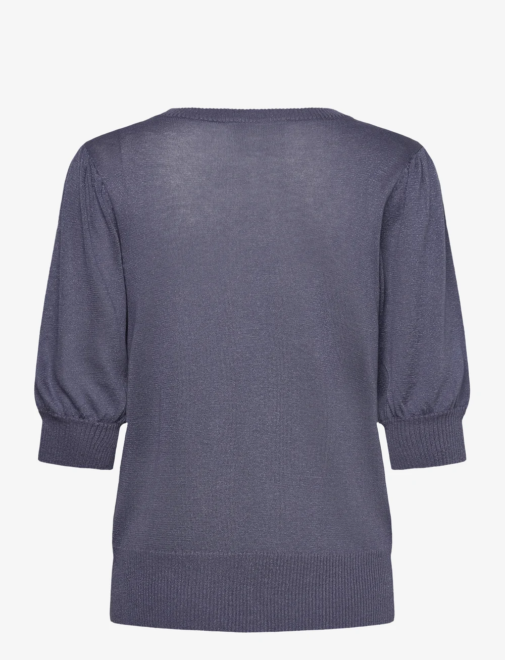 Minus - MSLiva Puff Sleeve Metallic Knit Pu - striktrøjer - nightshadow metal. - 1