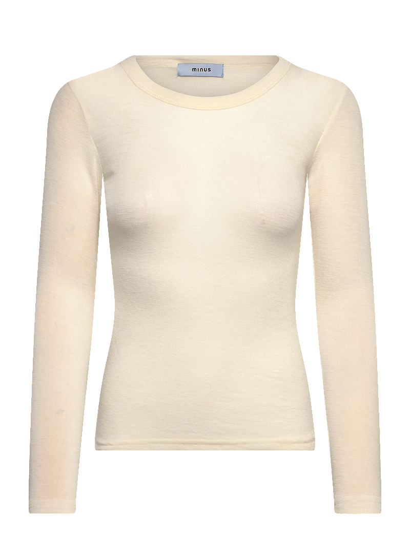 Minus - MSCally Long Sleeve Top - langærmede toppe - broken white - 0