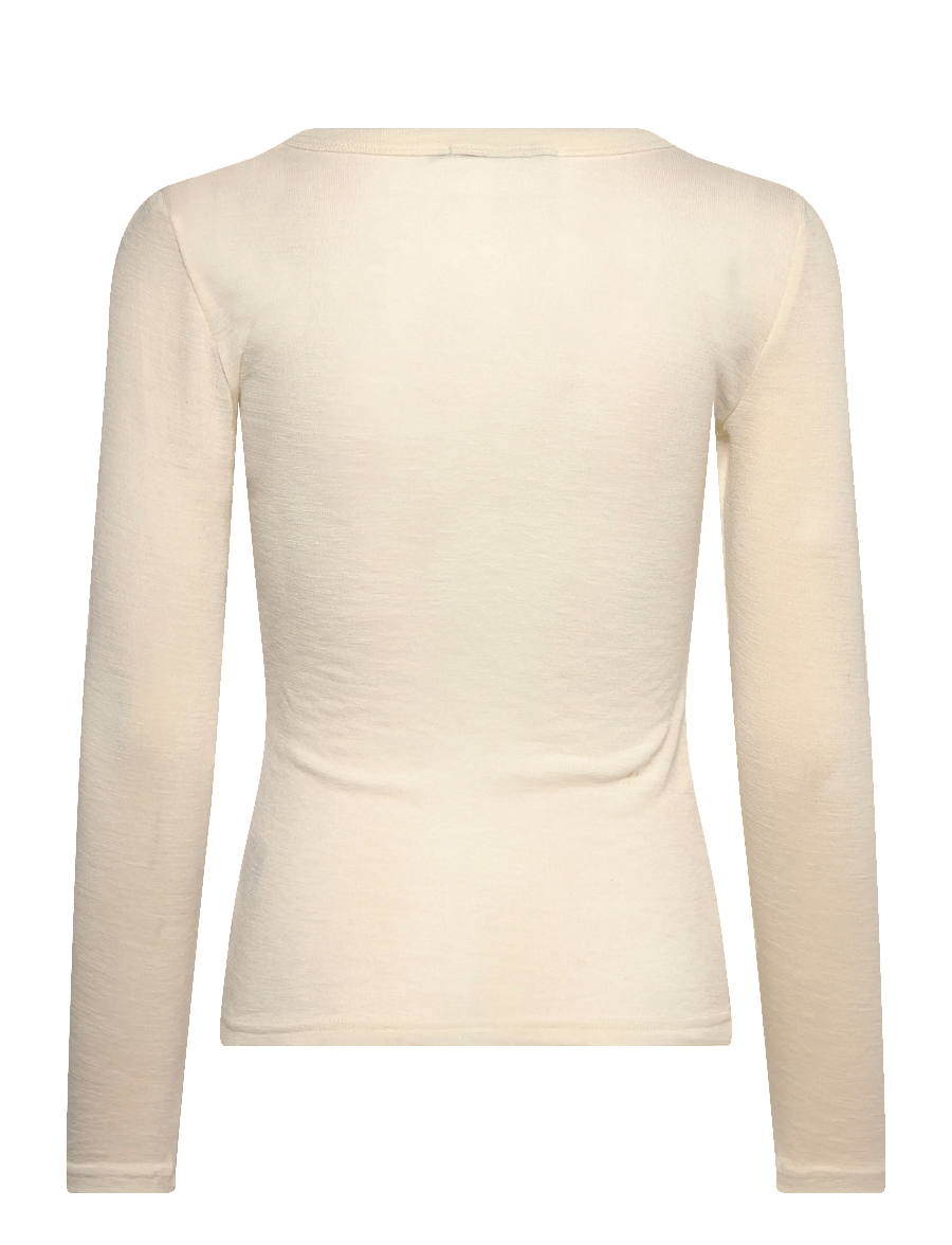 Minus - MSCally Long Sleeve Top - langärmlige tops - broken white - 2