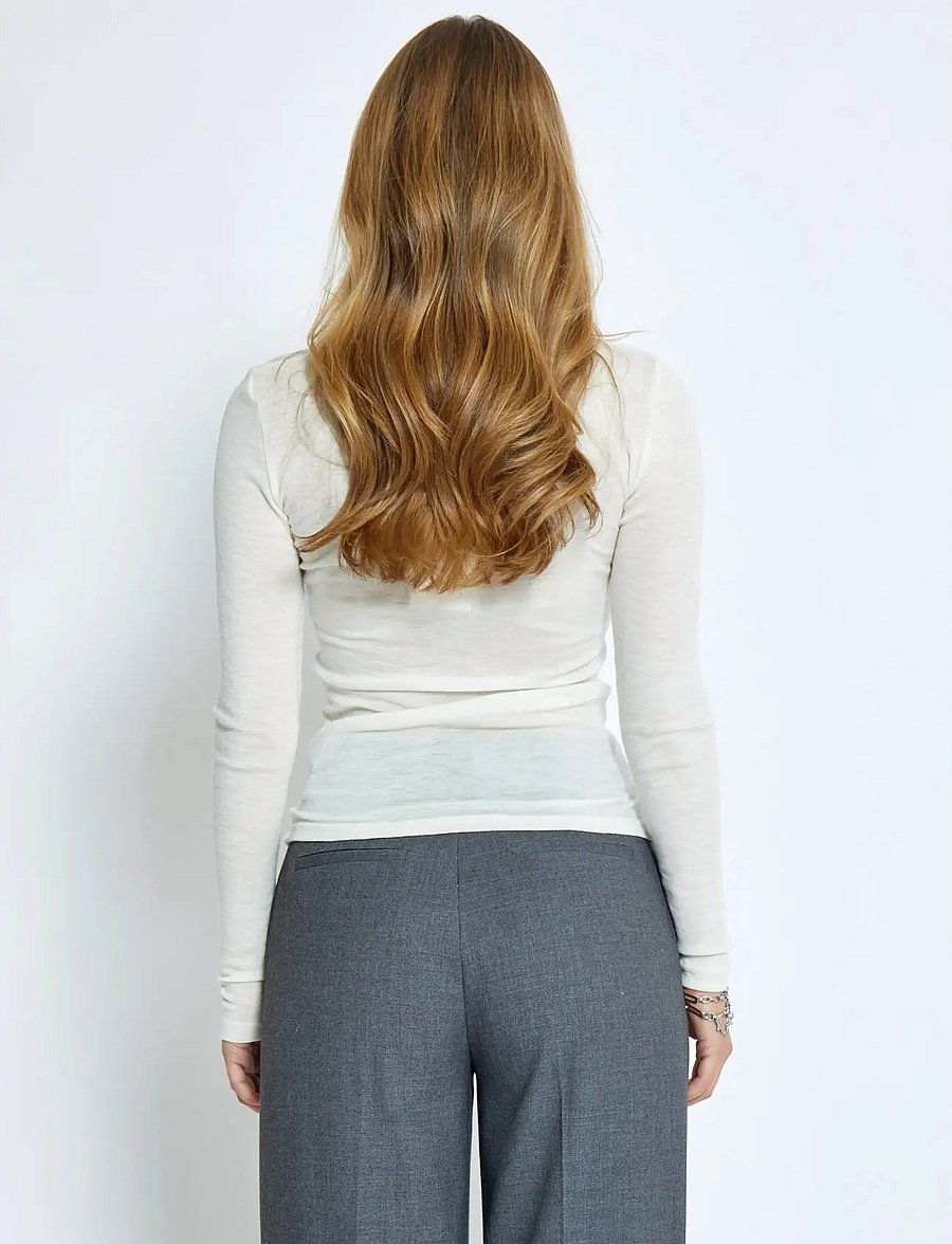 Minus - MSCally Long Sleeve Top - langärmlige tops - broken white - 3