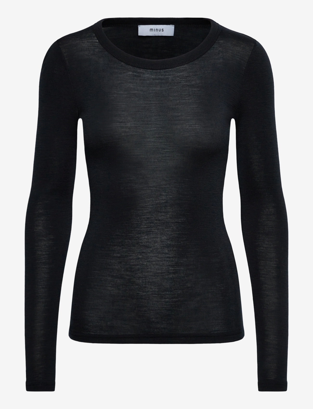 Minus - MSCally Long Sleeve Top - langärmlige tops - sort - 1