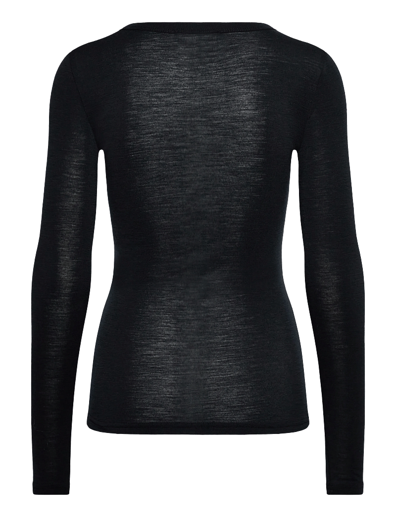 Minus - MSCally Long Sleeve Top - langärmlige tops - sort - 2
