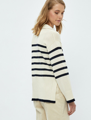 Minus - Leonie Collar Knit Pullover - jumpers - gardenia stripe - 5