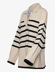 Minus - Leonie Collar Knit Pullover - jumpers - gardenia stripe - 2