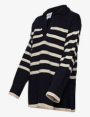 Minus - Leonie Collar Knit Pullover - neulepuserot - navy stripe - 2