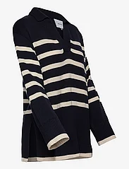 Minus - Leonie Collar Knit Pullover - neulepuserot - navy stripe - 3