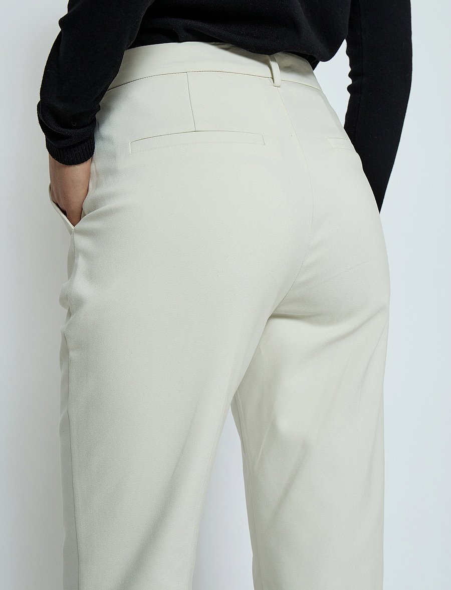 Minus - MSDexa Mid Waisted Flared Pant - schlaghosen - light birch - 3