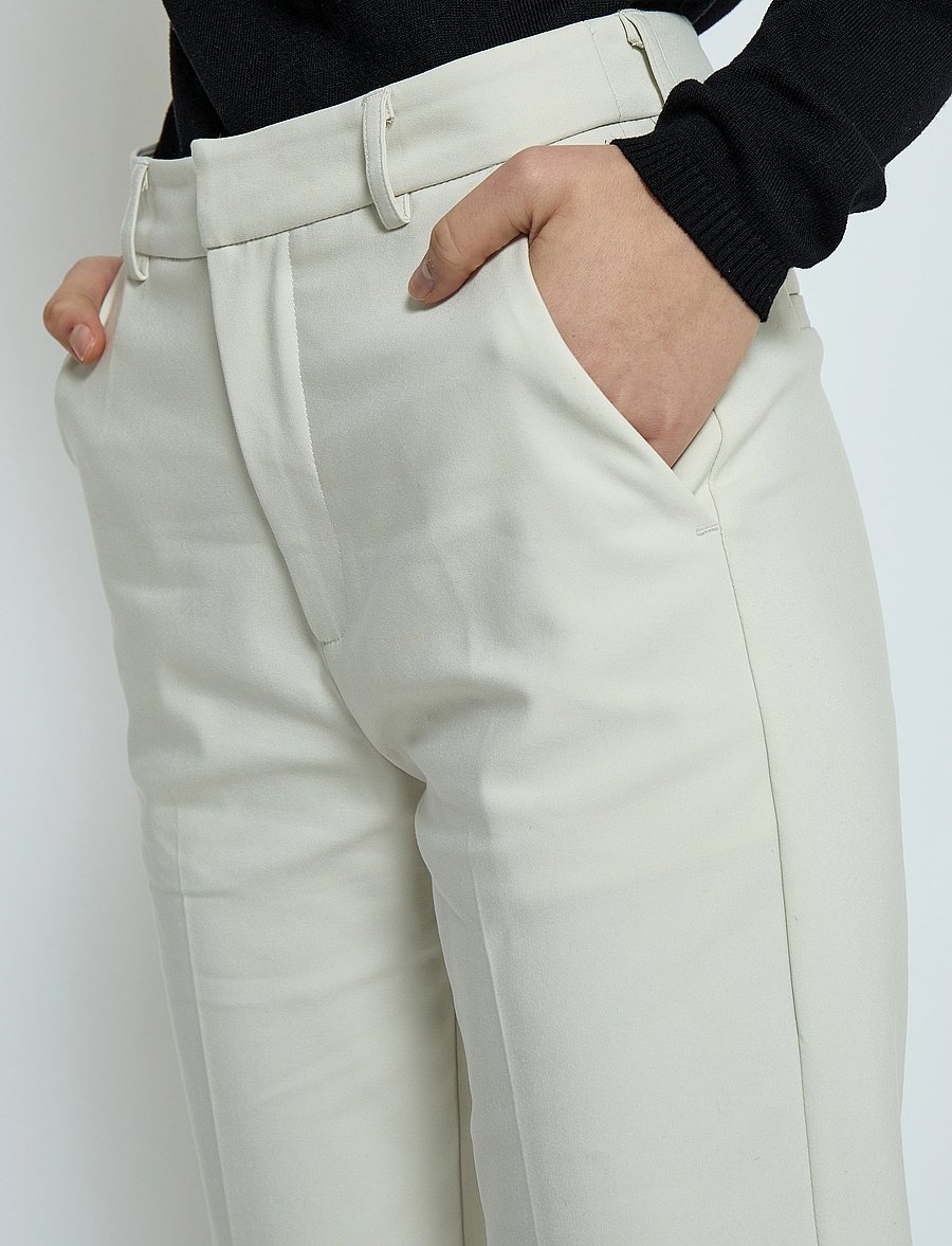 Minus - MSDexa Mid Waisted Flared Pant - schlaghosen - light birch - 4