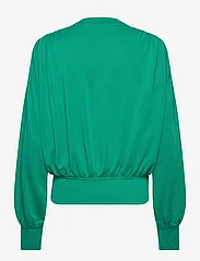 Minus - MSGasia Modal Wrap Blouse - long sleeved blouses - golf green - 2