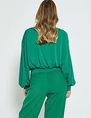 Minus - MSGasia Modal Wrap Blouse - long sleeved blouses - golf green - 3