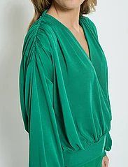 Minus - MSGasia Modal Wrap Blouse - pitkähihaiset puserot - golf green - 5