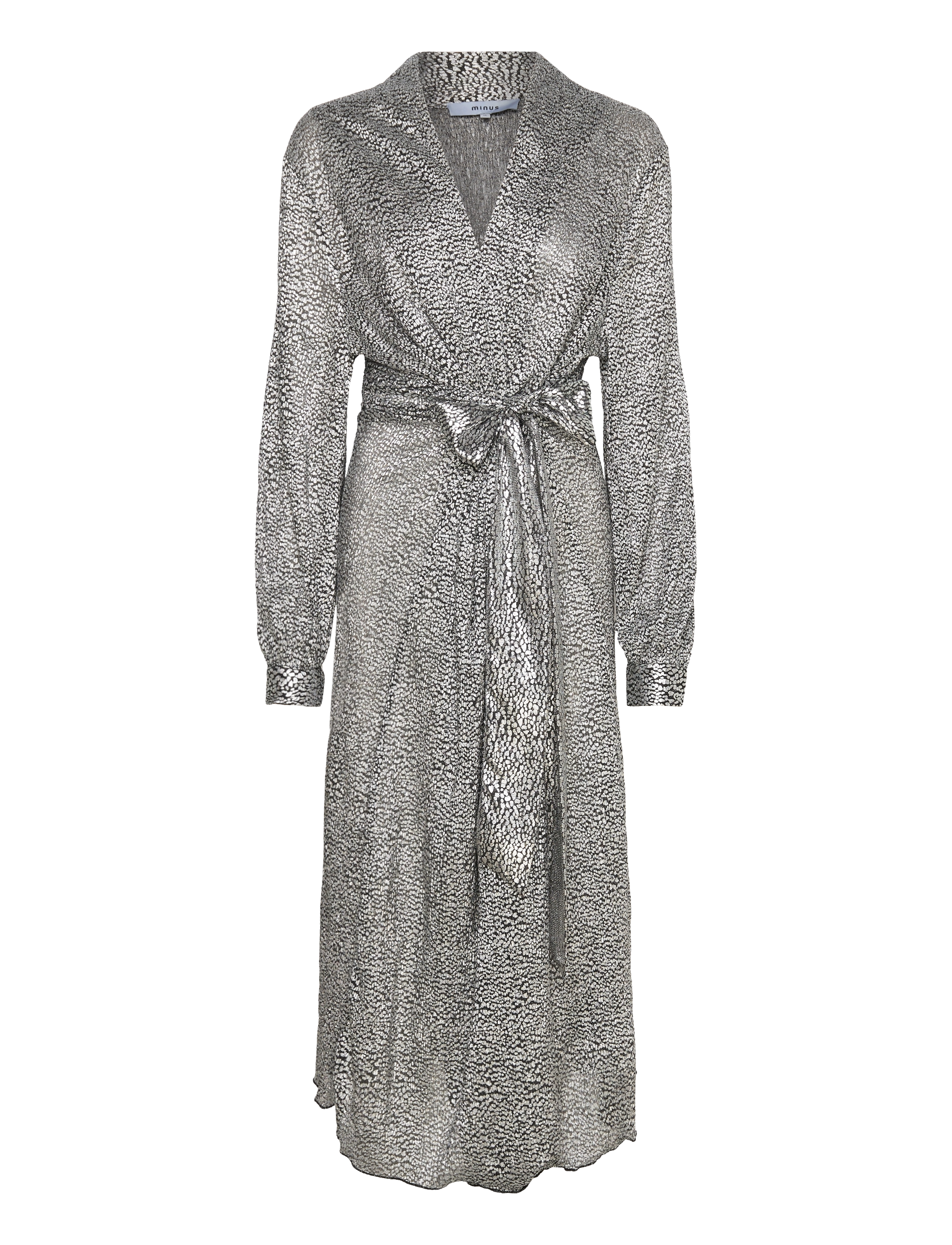 MINUS Mslimea Glitter Maxi Wrap Kleid Silber - 38 - Damen