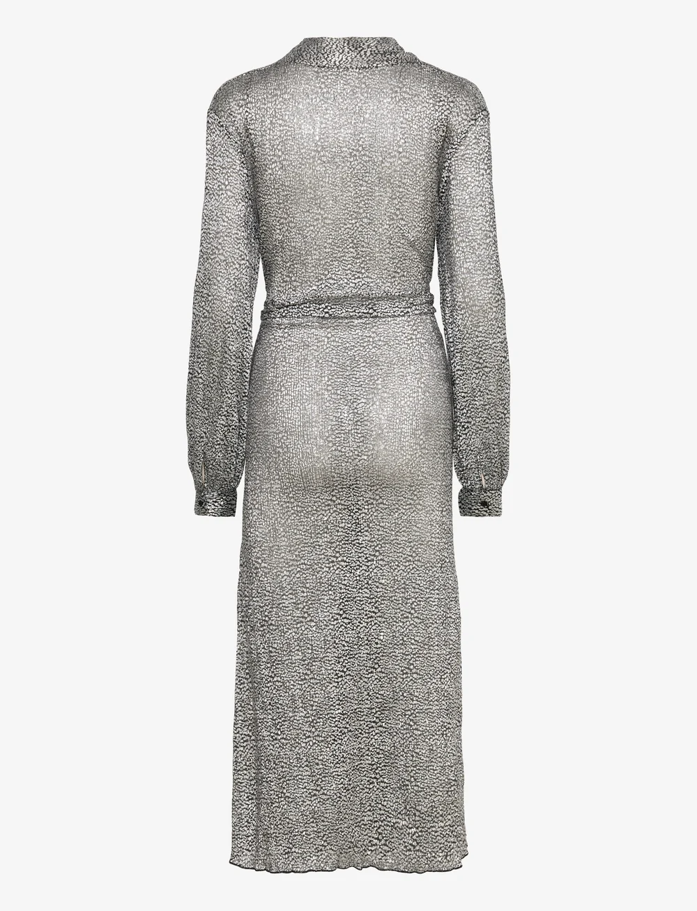 Minus - MSLimea Glitter Maxi Wrap Dress - omlottklänningar - black metallic - 2