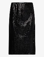 Holli Sequin Midi Skirt - SORT