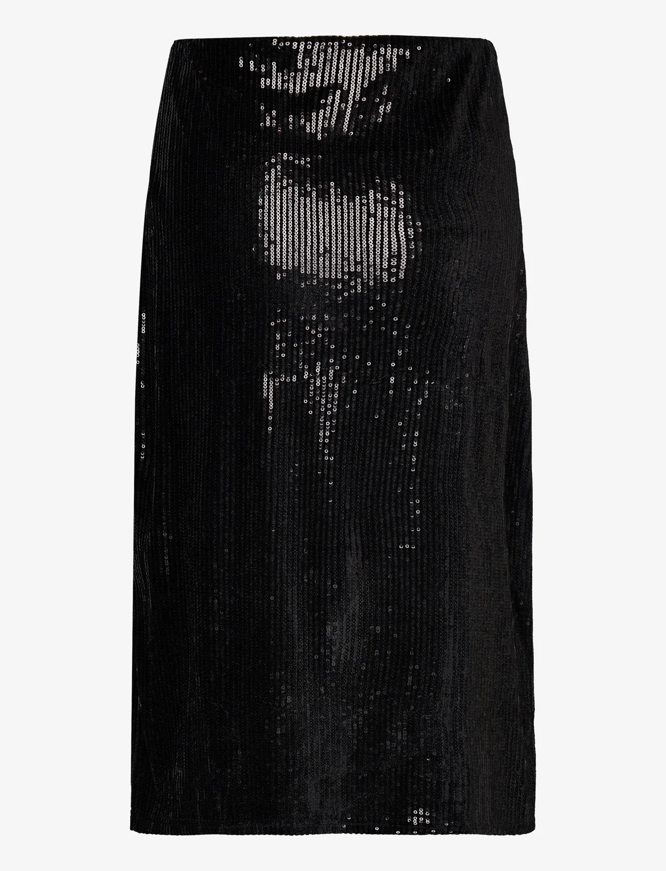 Minus - Holli Sequin Midi Skirt - midiseelikud - sort - 1