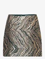 Minus - MSEvelina Short Jaquard Skirt - korte nederdele - jungle green jacquard - 0