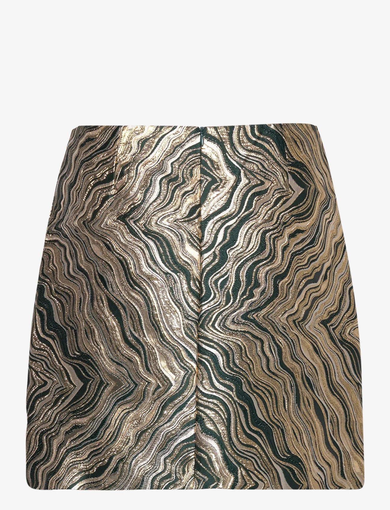 Minus - MSEvelina Short Jaquard Skirt - korte nederdele - jungle green jacquard - 1