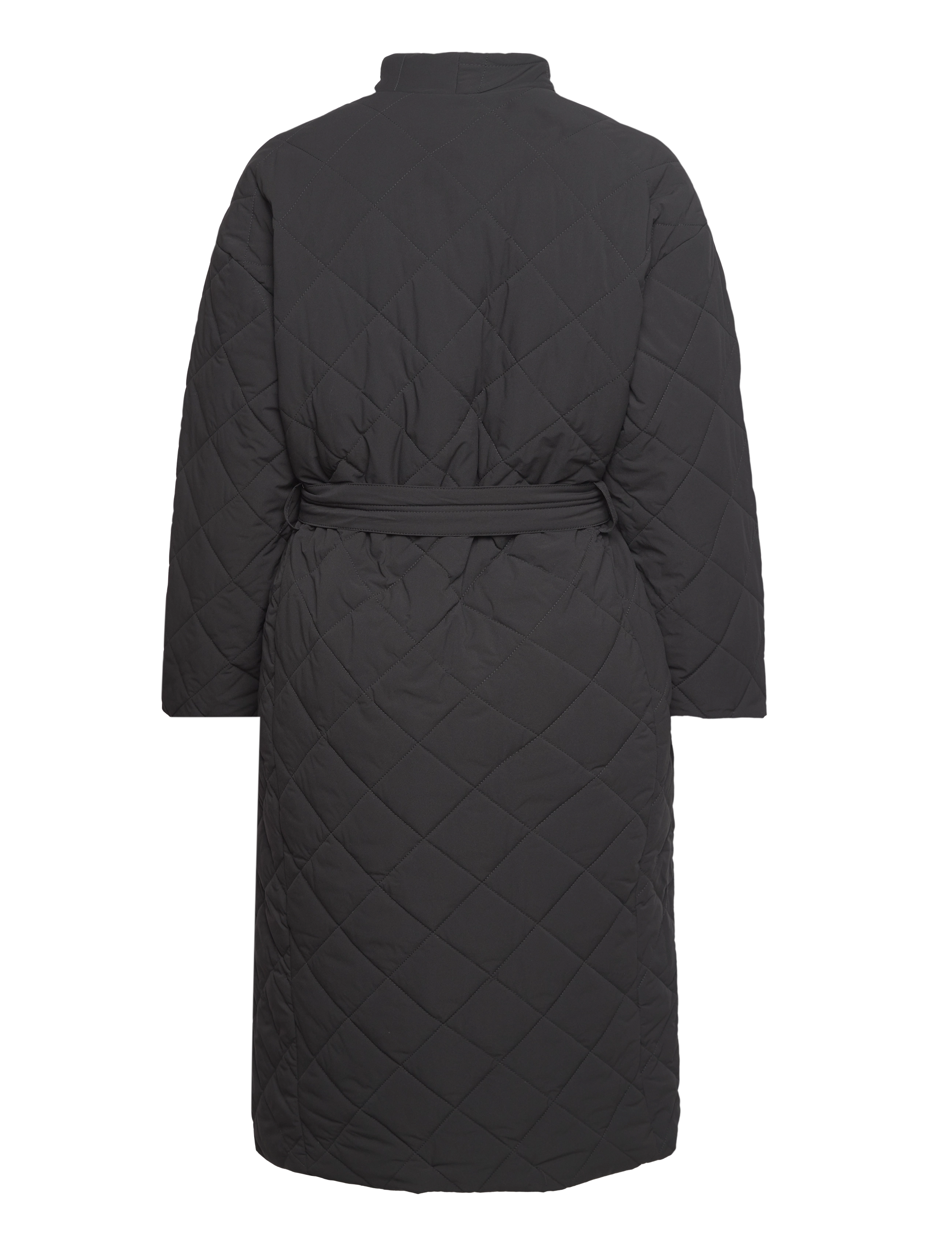 Minus - Naria Padded Wrap Coat - sort - 2