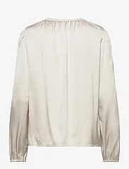 Minus - MSSelva V-Neck Blouse - long-sleeved blouses - light birch - 1