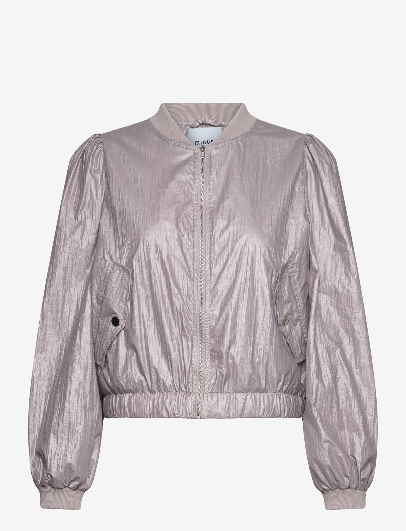 Minus - MSJanice Metallic Bomber Jacket - kevadjakid - soft lilac - 0