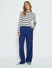 Minus - MSMaluma High Neck Knit Pullover - swetry - blue depths striped - 4