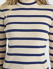 Minus - MSMaluma High Neck Knit Pullover - swetry - blue depths striped - 6