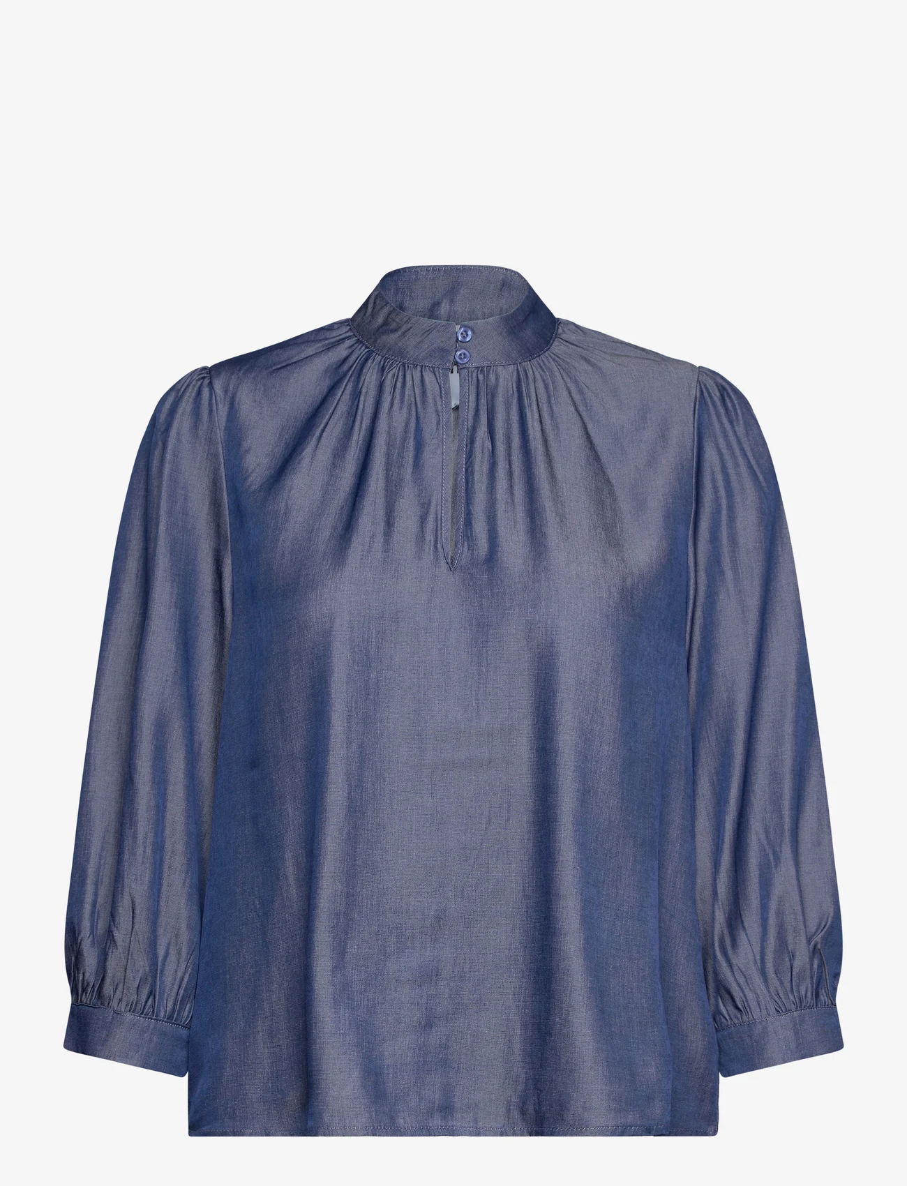 Minus - MSKelsy 3/4 Sleeve Blouse - langærmede bluser - black iris - 0