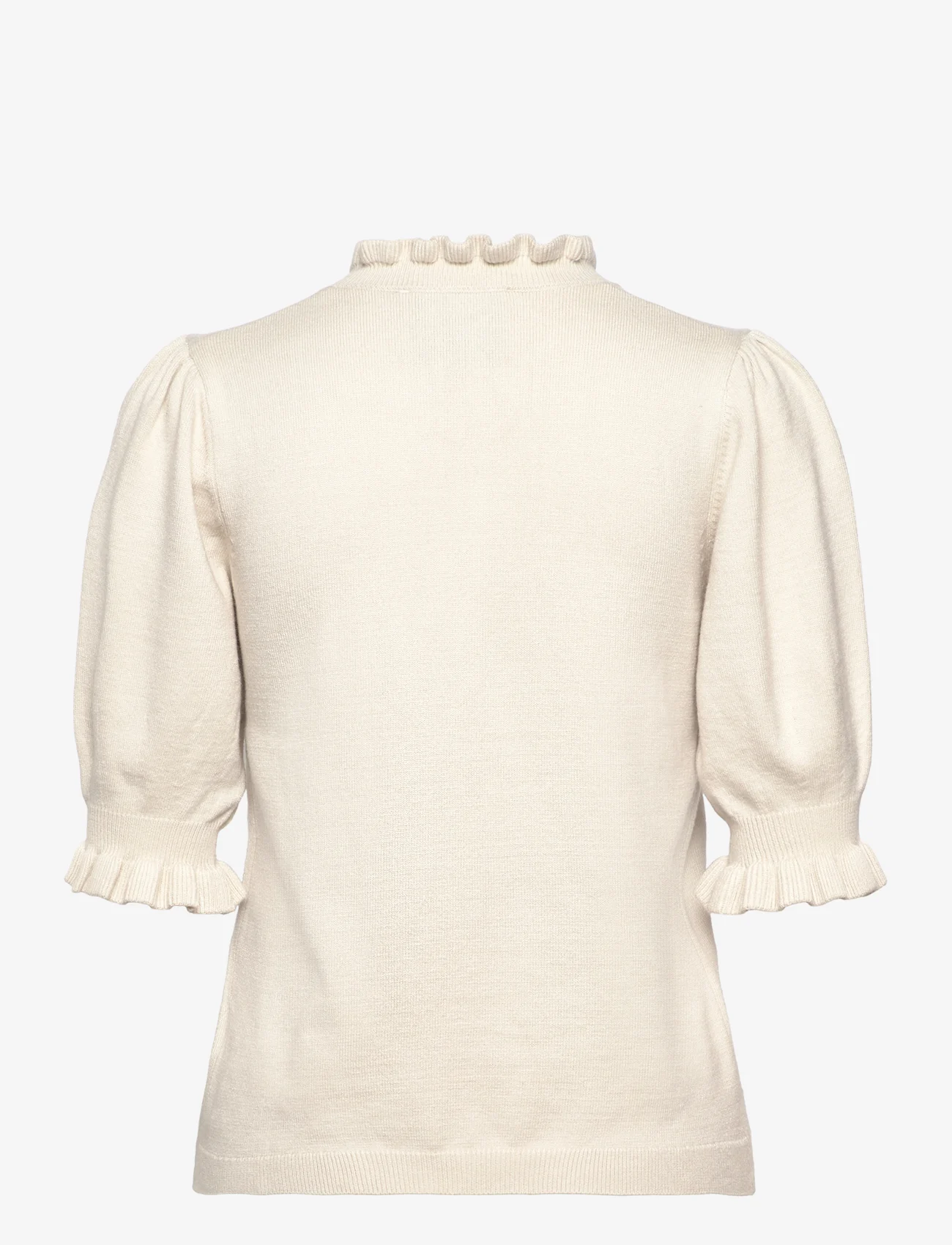 Minus - MSKessa Knit T-Shirt - trøjer - light birch - 1