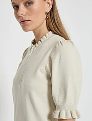 Minus - MSKessa Knit T-Shirt - tröjor - light birch - 6