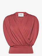 MSElvie Modal Wrap Top - BARN RED