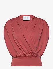 Minus - MSElvie Modal Wrap Top - blouses zonder mouwen - barn red - 0