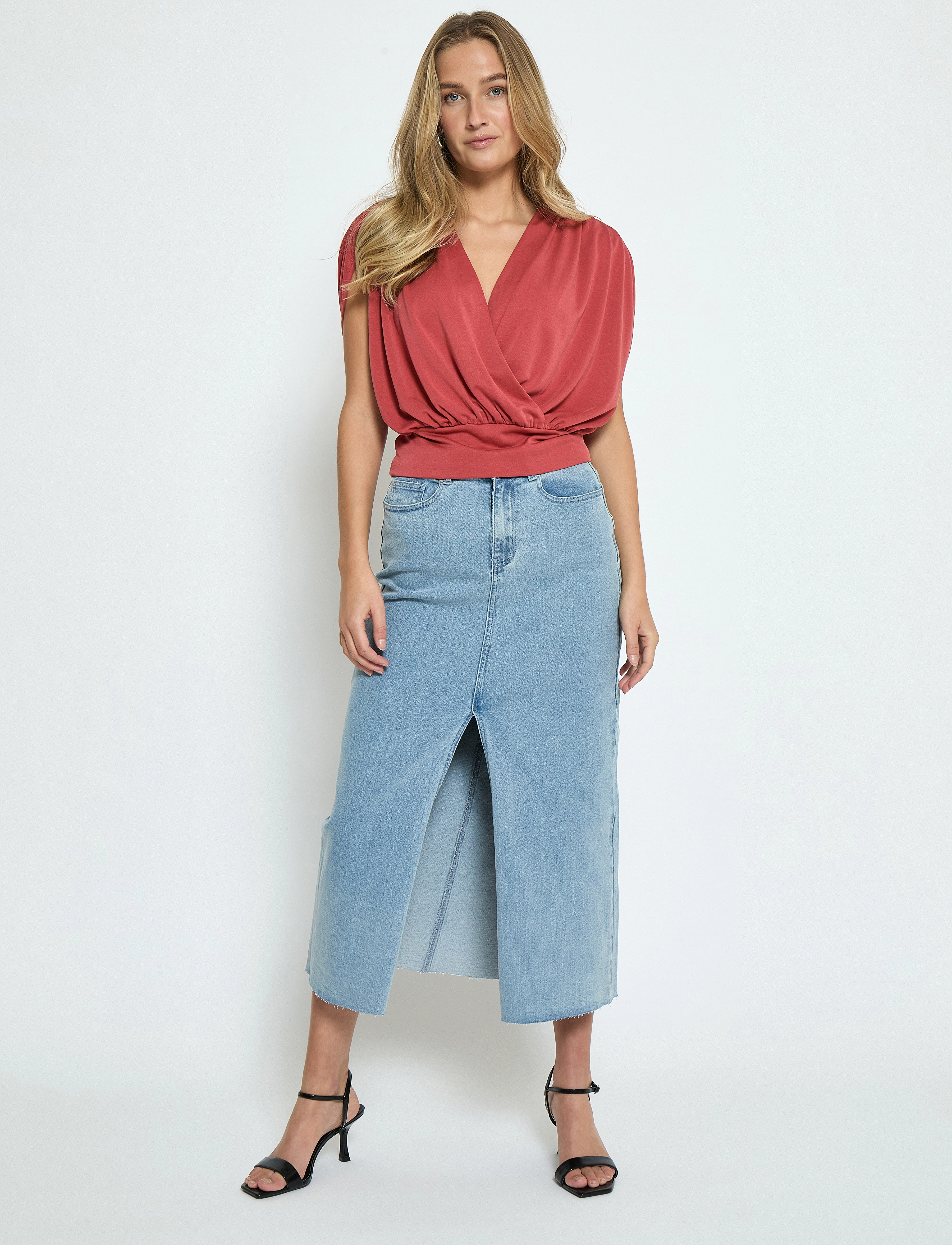 Minus - MSElvie Modal Wrap Top - barn red - 4