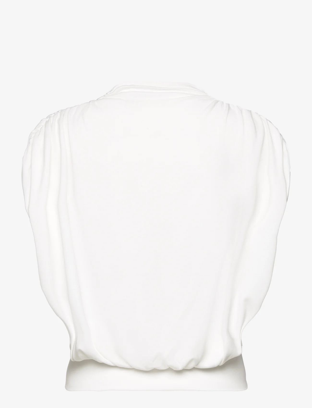 Minus - MSElvie Modal Wrap Top - sleeveless blouses - broken white - 1