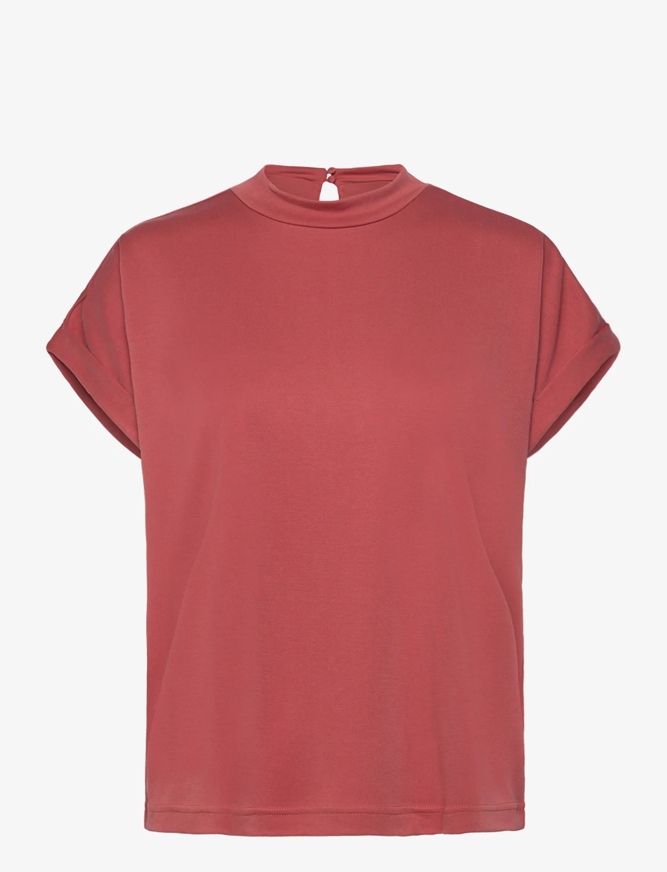 Minus - MSMavelyn Modal Blouse - short-sleeved blouses - barn red - 0