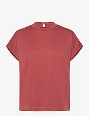 Minus - MSMavelyn Modal Blouse - short-sleeved blouses - barn red - 0