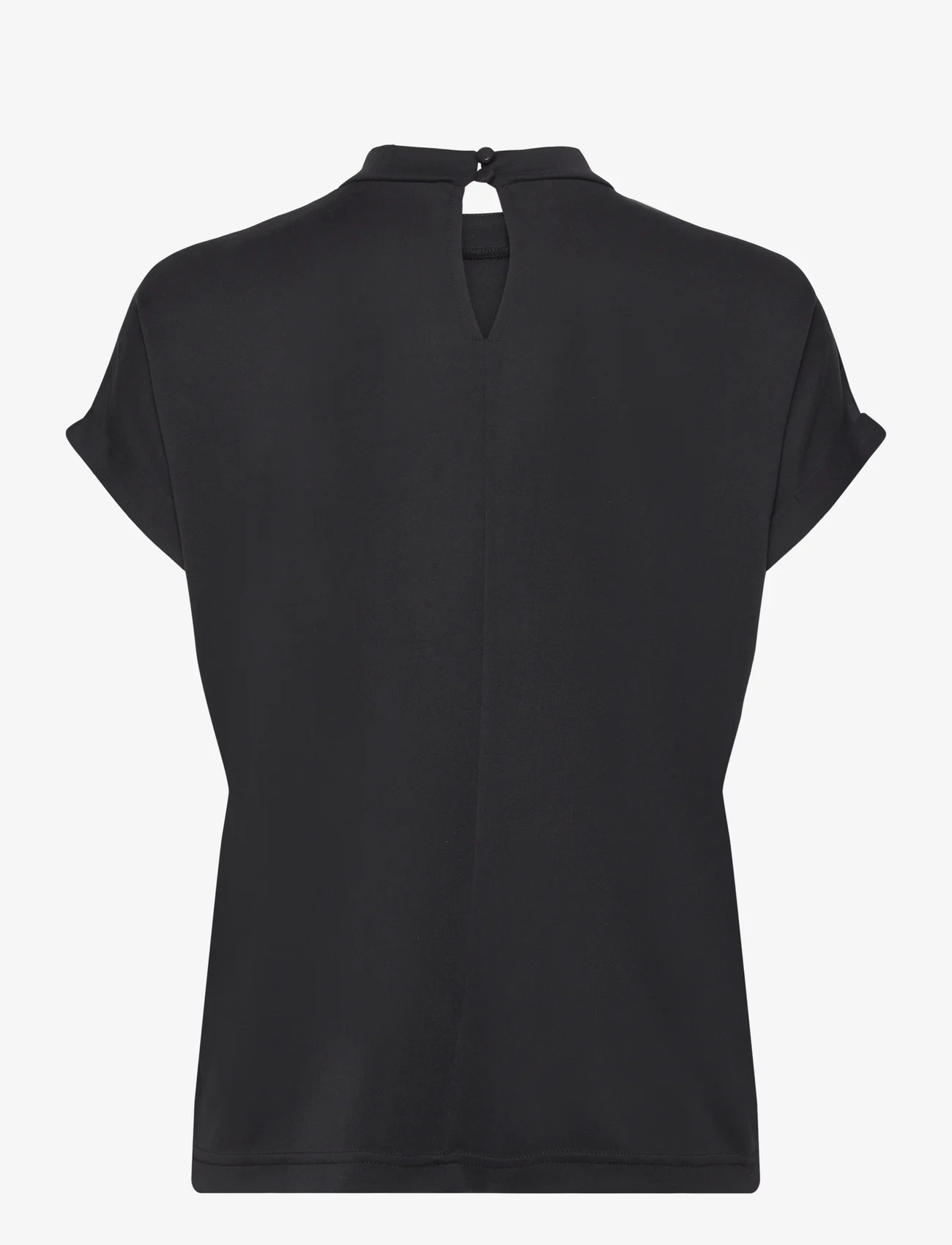 Minus - MSMavelyn Modal Blouse - short-sleeved blouses - sort - 1